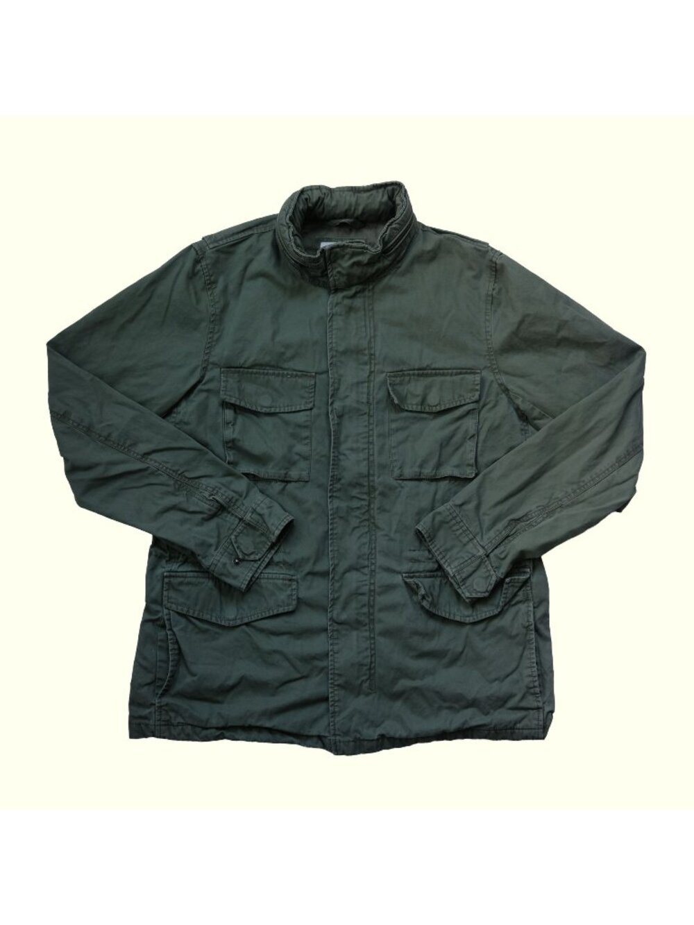 GAP VTG Y2K RETRO ARMY MILITARY FATIGUE OUTDOOR GREEN JACKET 2014 SZ L